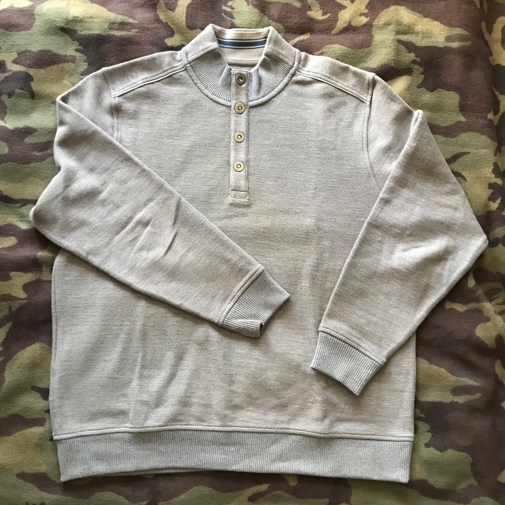 Tommy Bahama cotton 1/4 zip pullover size L